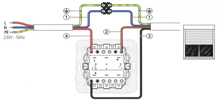 branchement interrupteur volet roulant