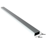 Tube rectangulaire en acier galvanisé 60X30X2